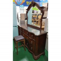 엔틱 와이드서랍장+화장대 (거울.의자포함)