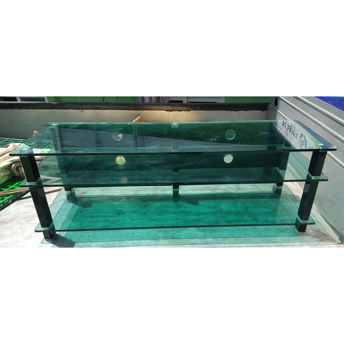 강화 유리 TV 다이