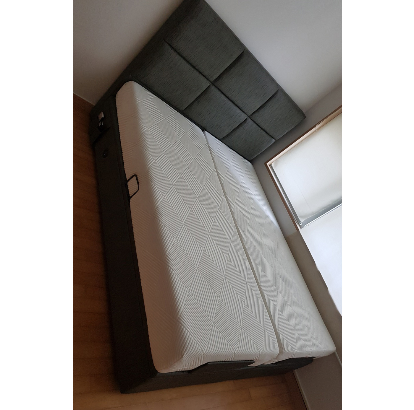 삼익가구 가죽헤드 트윈 모션베드 퀸