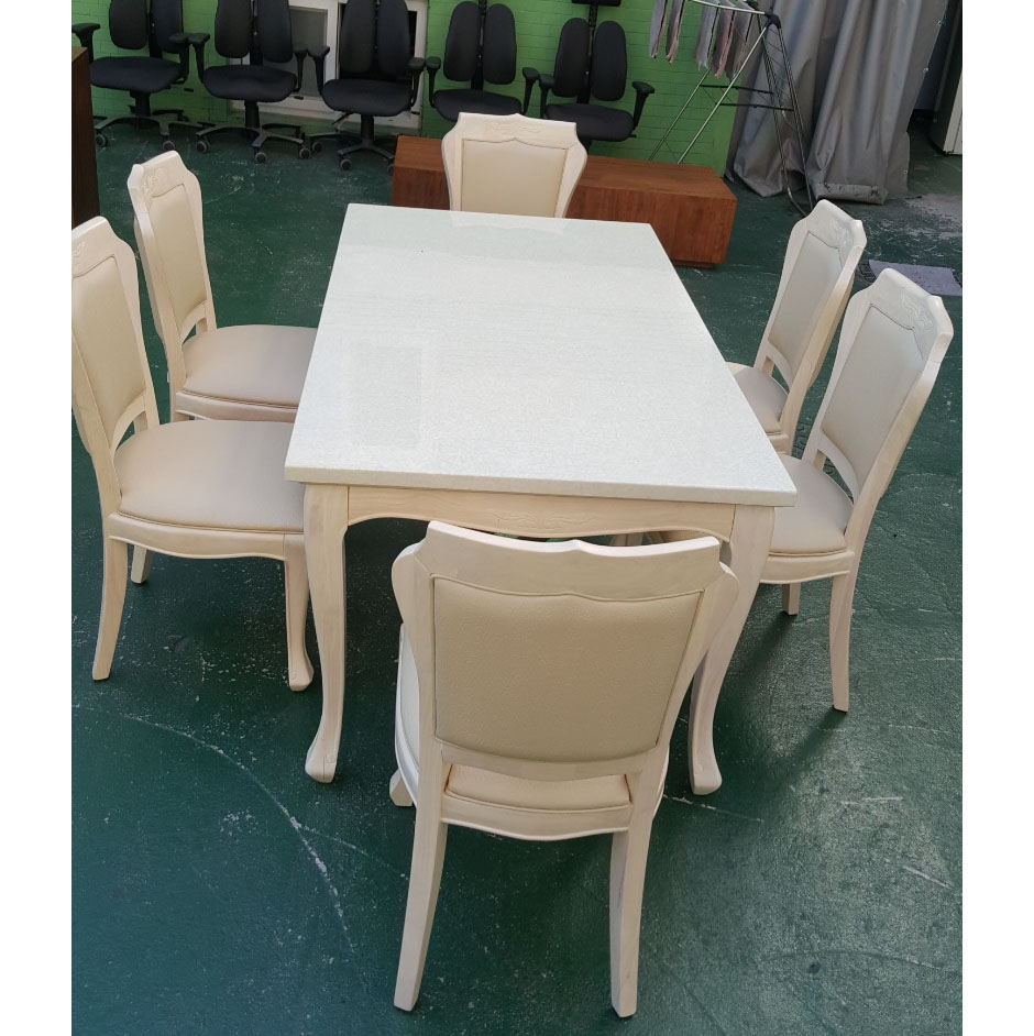 원목 대리석 6인 식탁