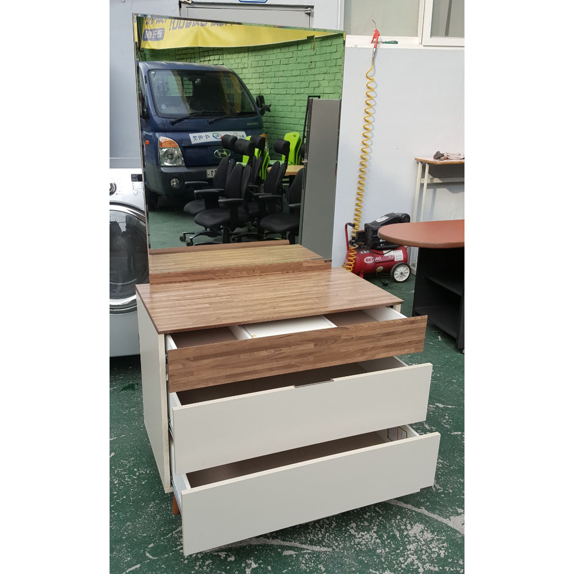 에몬스 서랍형 화장대 거울포함