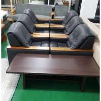 퍼시스 가죽 중역 쇼파 6인세트