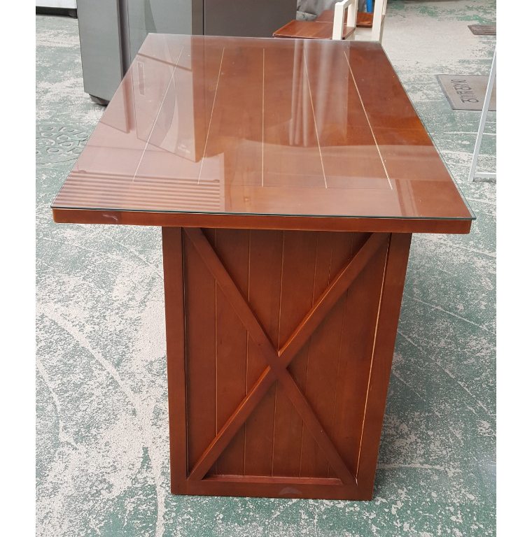 원목 아일랜드 식탁 세트 의자 2EA+유리포함