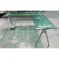 강화유리 책상세트 책상+사이드 +이동서랍