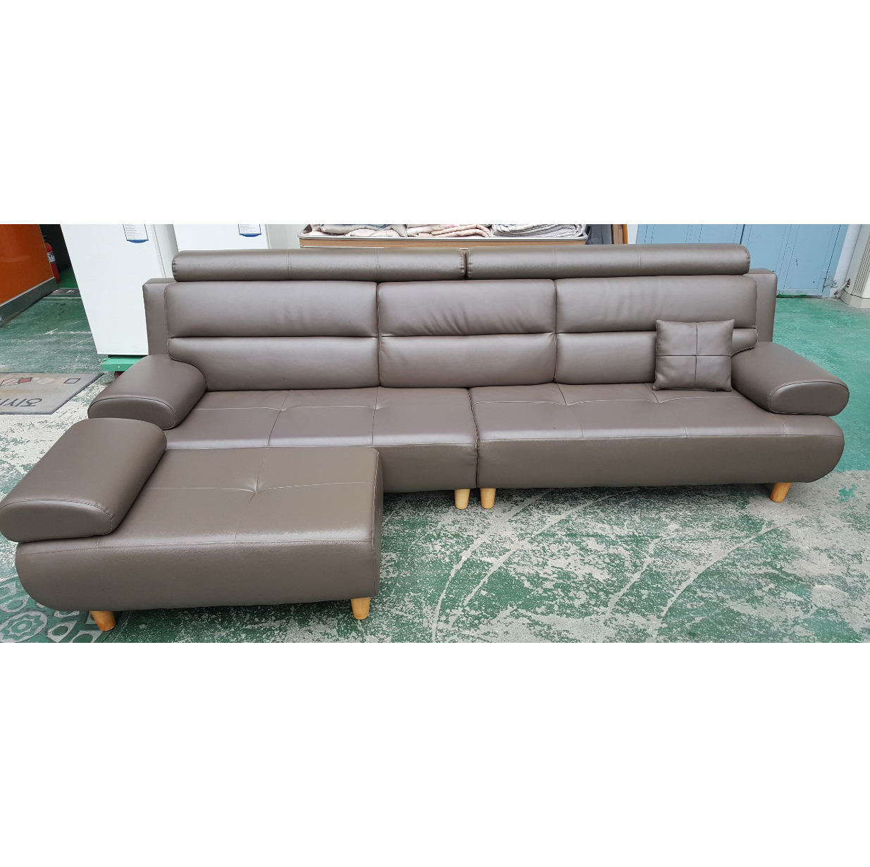 까사미온 가죽 쇼파 2:2+스튤