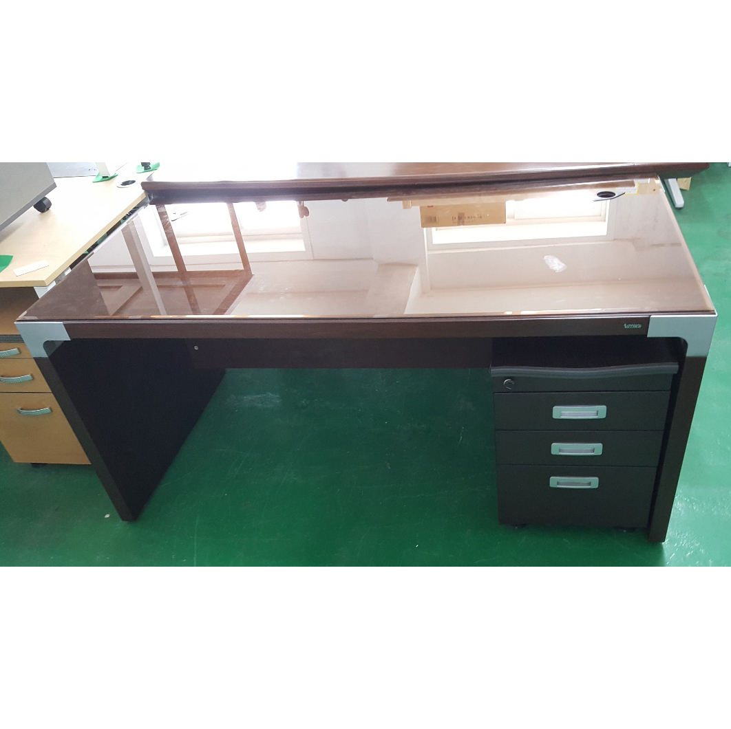 중역 책상 세트 (유리 + 이동서랍포함)