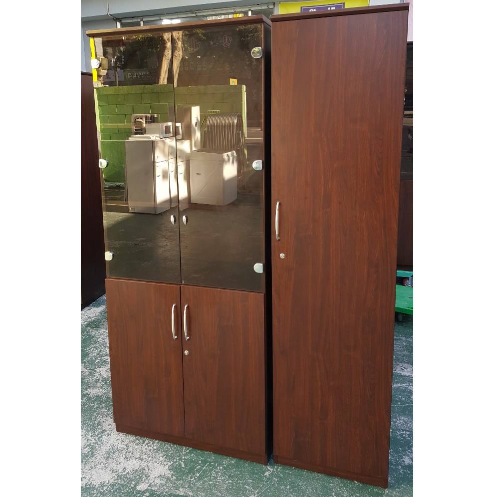 중역 책장 세트 유리하문장 +옷장