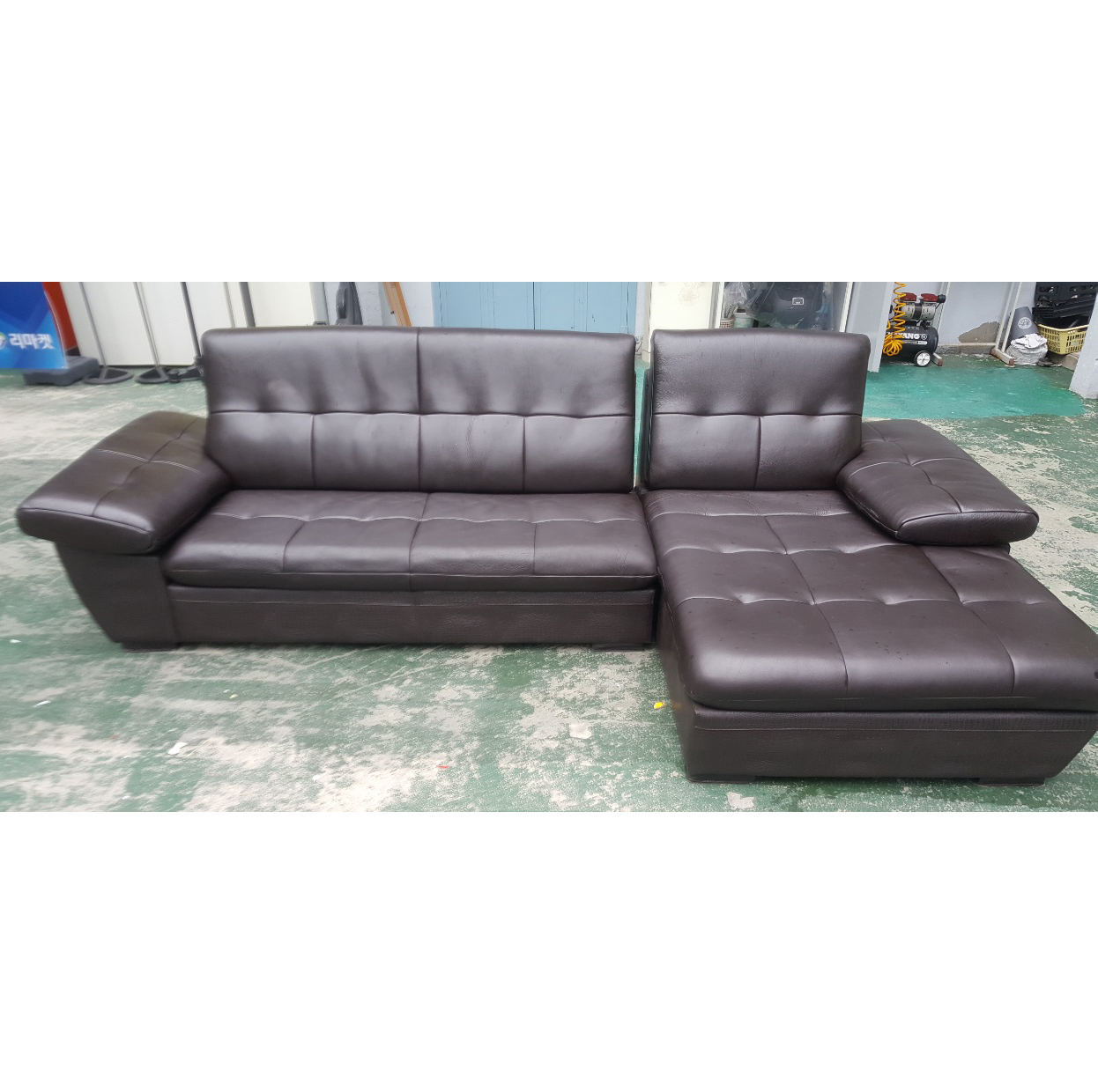 가죽 카우치 쇼파