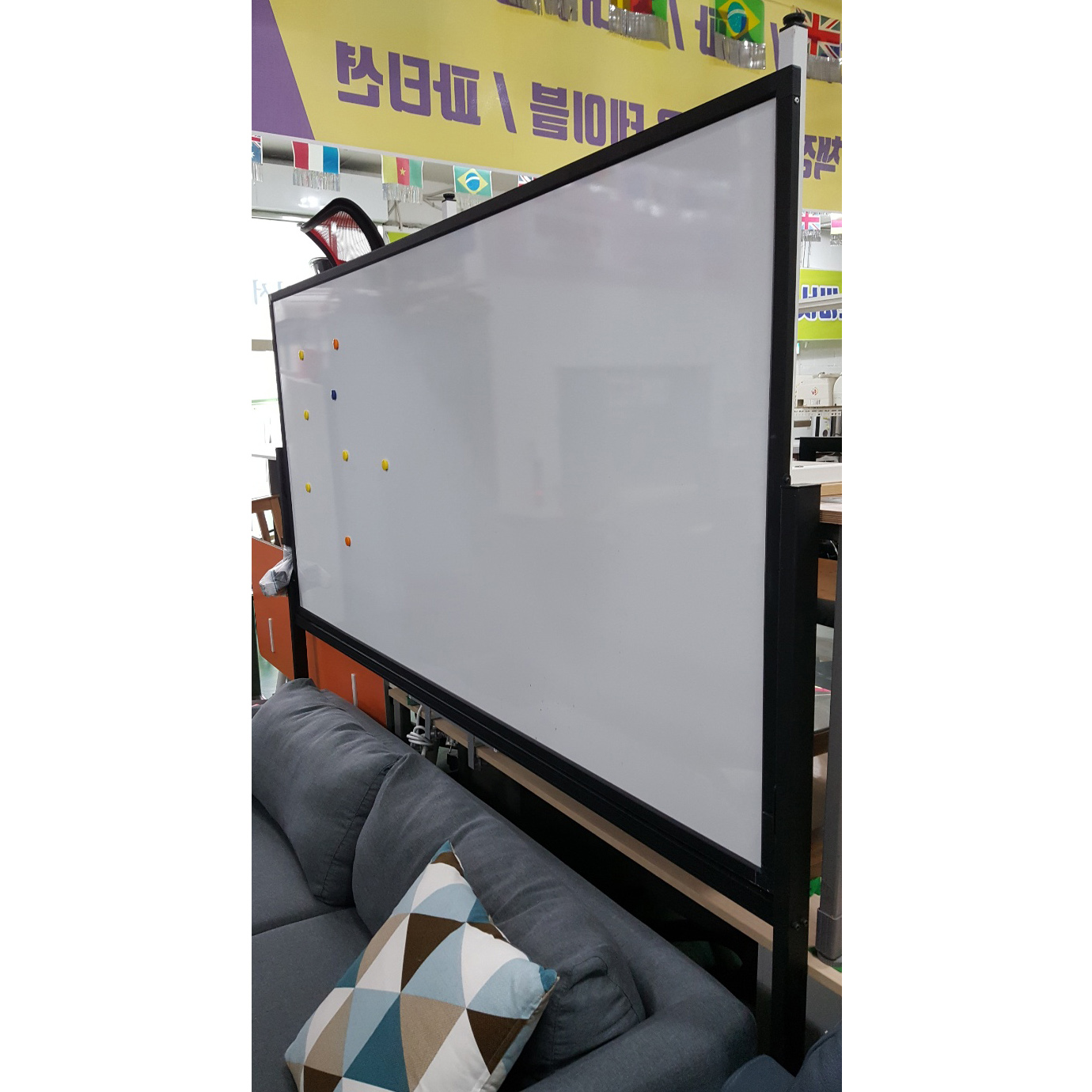 이동식양면자석 화이트보드  거치대포함