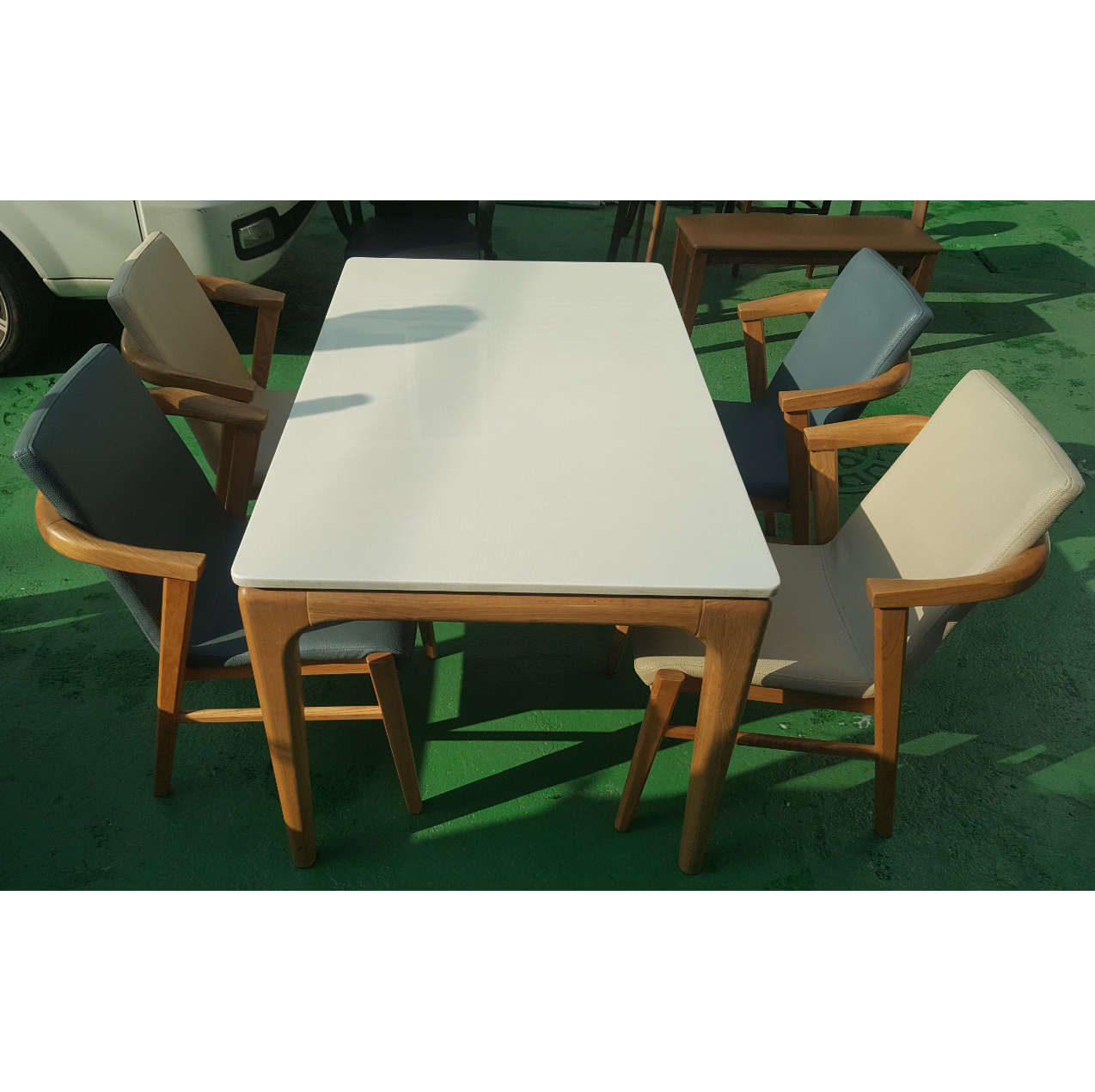 파로마 대리석 식탁 세트