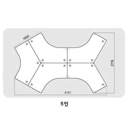 120 ° 책상 세트