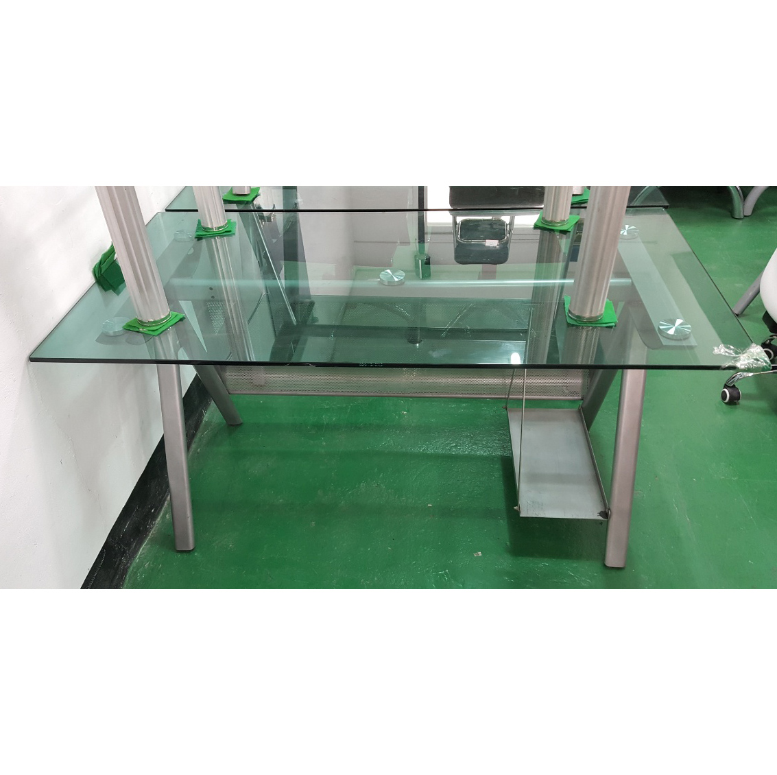 하이퍼스 강화유리 책상 4EA