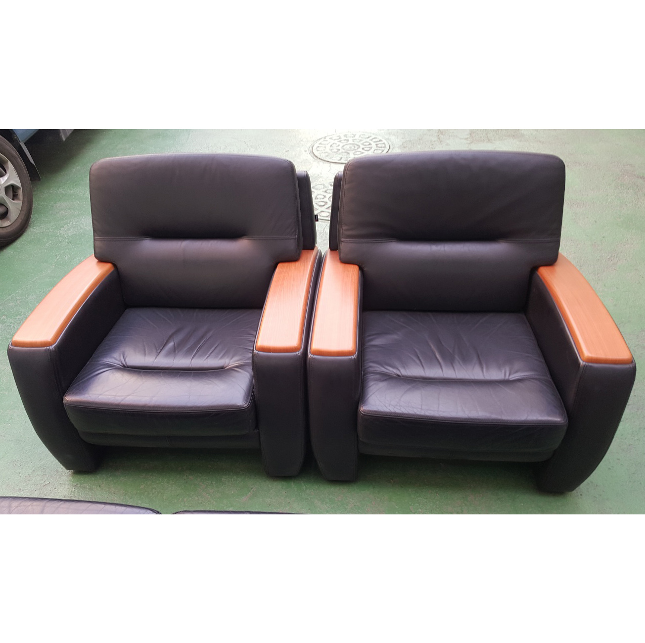 퍼시스 가죽  중역쇼파 세트