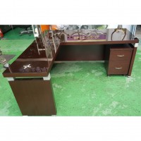 중역 책상 세트( 책상+사이드 +이동서랍+유리포함)