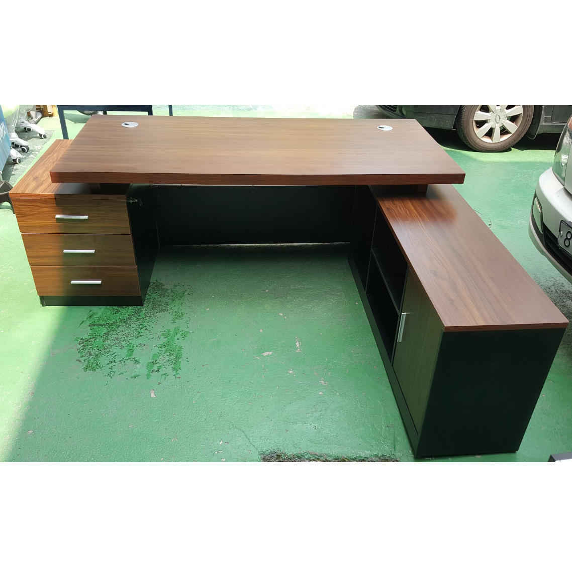 중역 책상 세트 책상+이동서랍+사이드