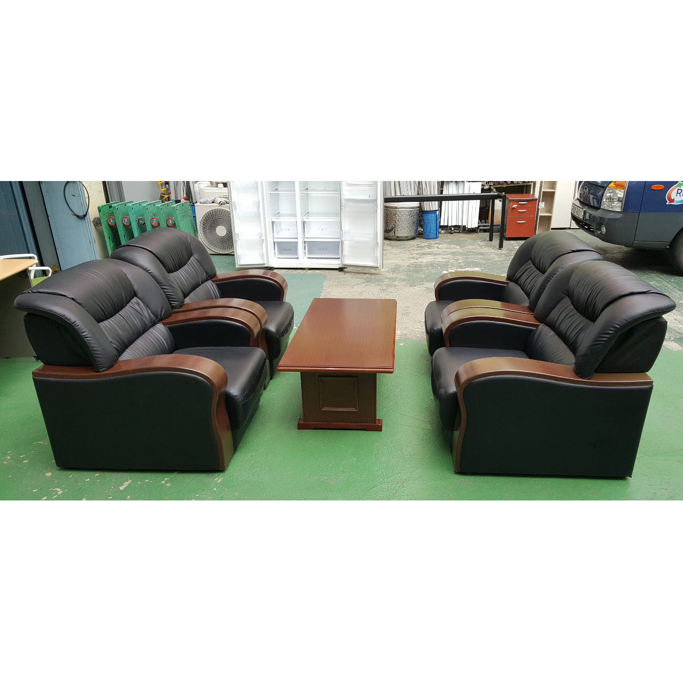 중역 4인쇼파 세트