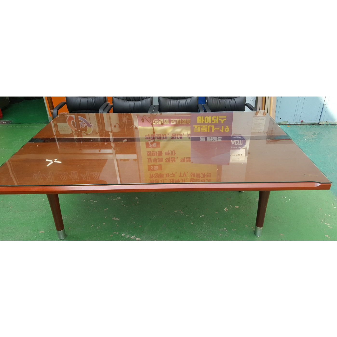 중역 회의용 테이블  유리포함