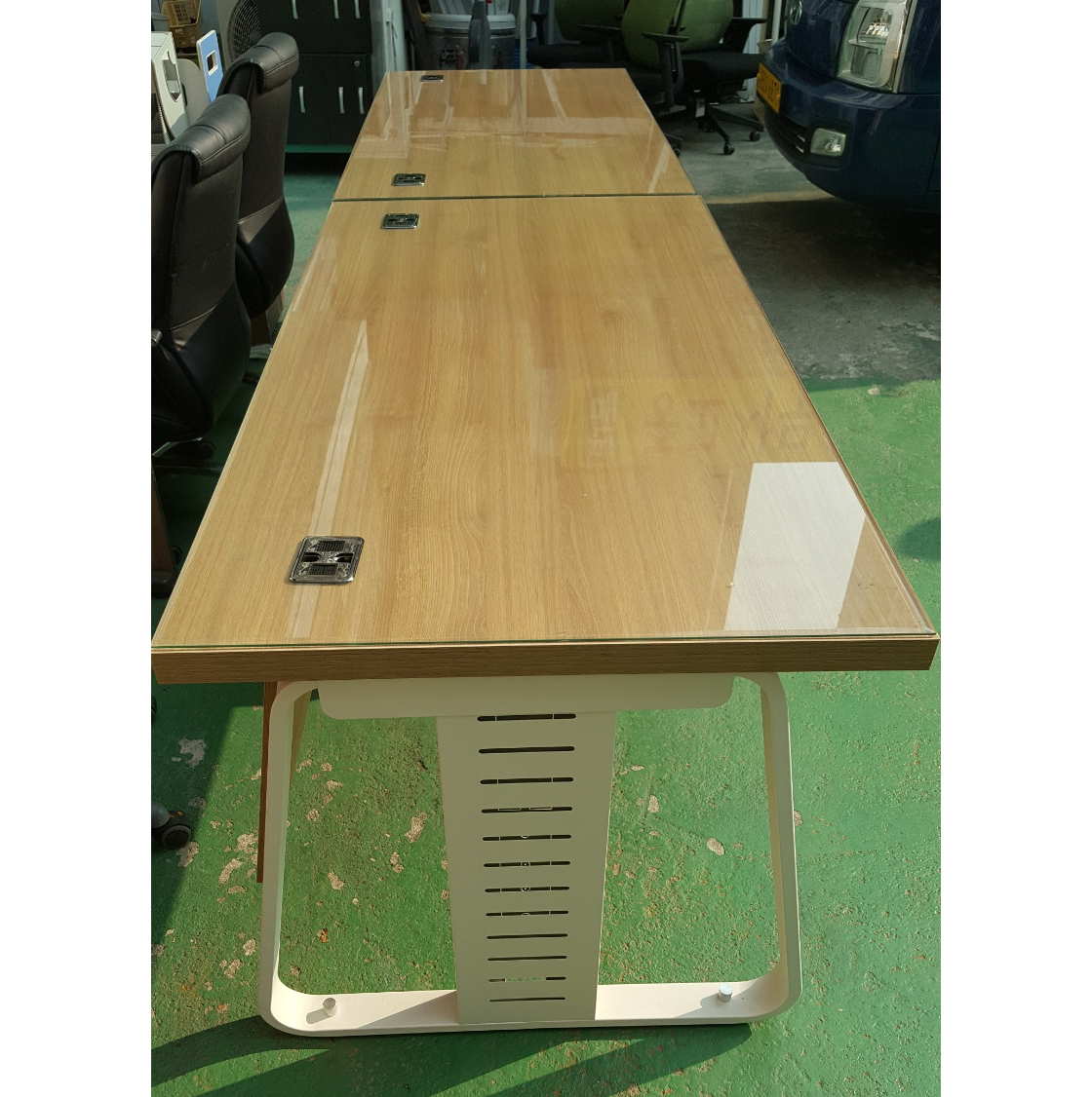 간부 책상 세트 이동서랍포함 2EA