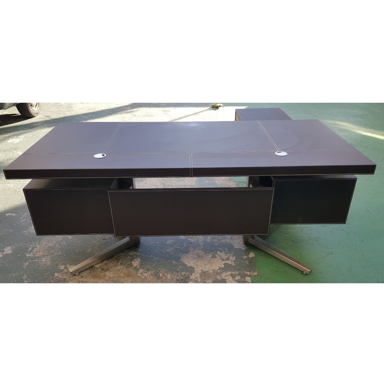 가죽중역 책상 세트