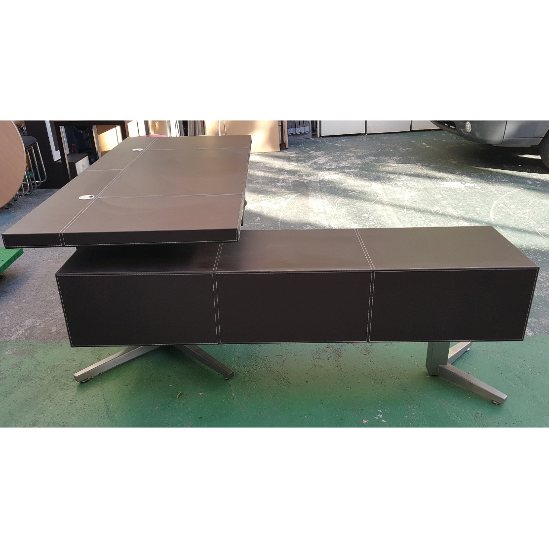 가죽중역 책상 세트