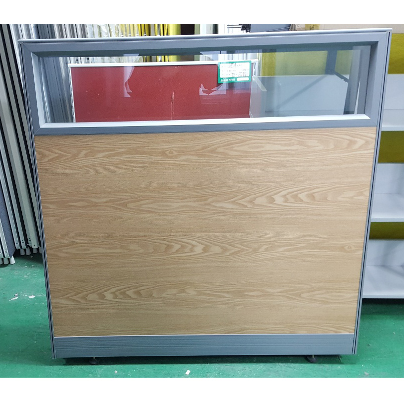 우드 상부유리 파티션 37EA