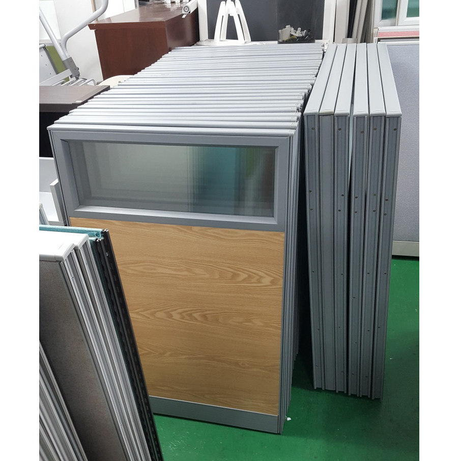 우드 상부유리 파티션 37EA