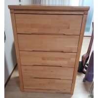 원목 5단 서랍장