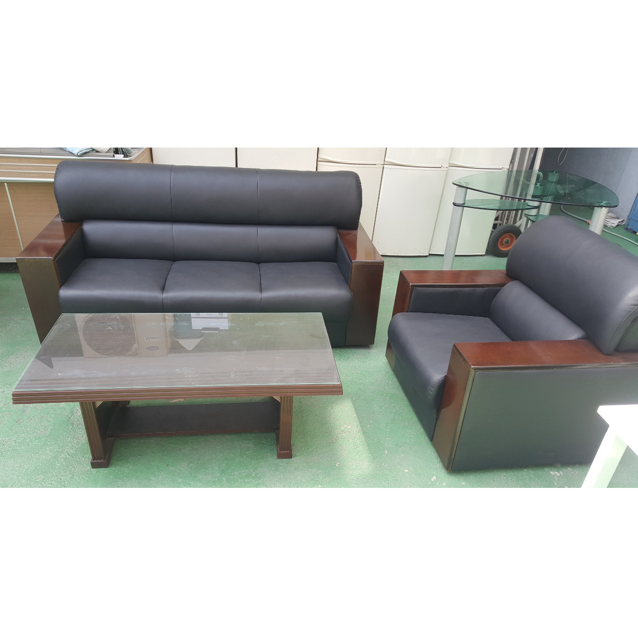 중역 4인쇼파 세트