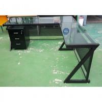 강화 유리 책상 세트